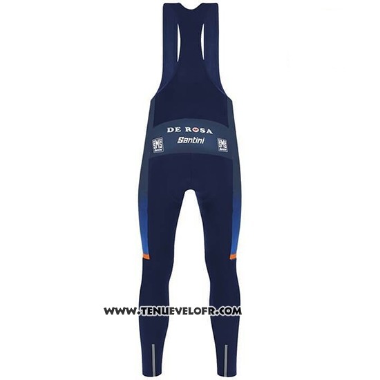 2019 Maillot Ciclismo Casteli DE Rose Bleu Manches Longues et Cuissard